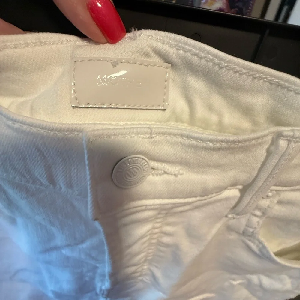 MOTHER Vagabond Mini Skirt – White | Size 33 | Like New
